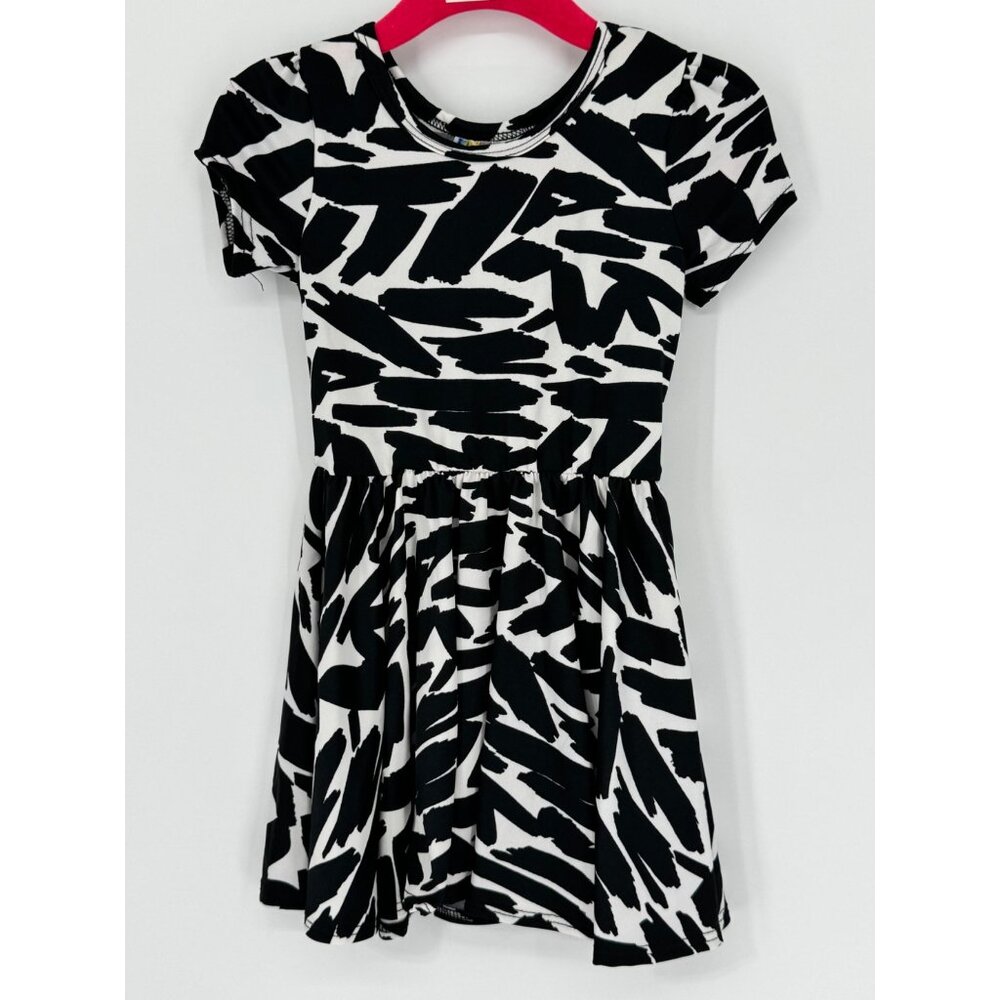 Dotdotsmile Girls Dress Size 12/24 Months Black and White Print New With Tags
